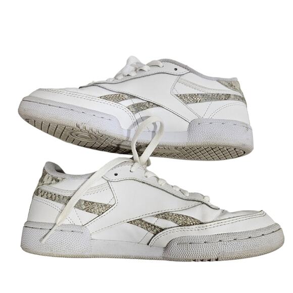 Reebok RARE Club C Revenge 85 Snakeskin and White Sneakers - Picture 5 of 11